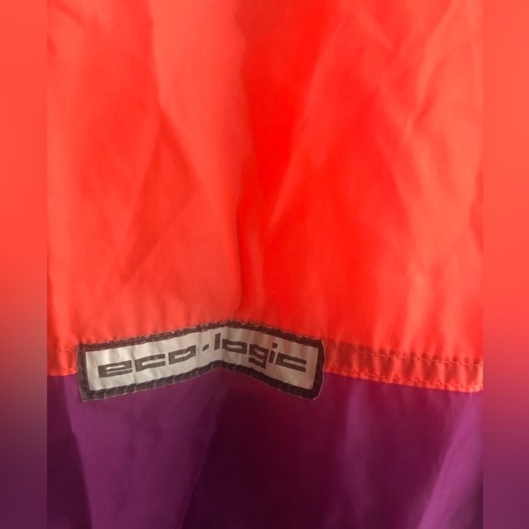 OCEAN PACIFIC Vintage Nylon Neon Windbreaker Jacket, Eco-Logic - Picture 9 of 9